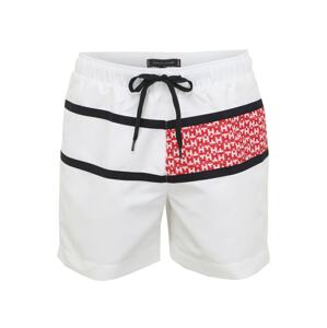 Tommy Hilfiger Underwear Plavecké šortky  biela / červená / čierna