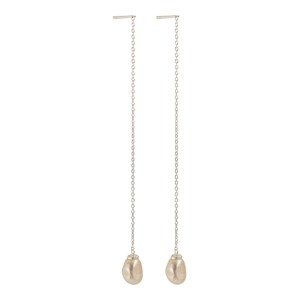 Pernille Corydon Jewellery Náušnice 'Lagoon'  strieborná / perlovo biela