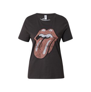 ONLY Tričko 'Rolling Stones'  pastelovo červená / biela / čierna