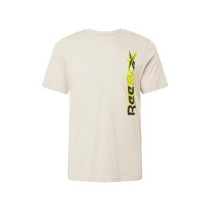 Reebok Sport Funkčné tričko  béžová / trstinová / čierna