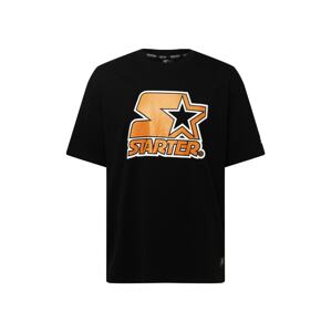 Starter Black Label T-Shirt  čierna / biela / svetlooranžová / tmavooranžová