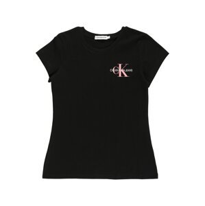 Calvin Klein Jeans Tričko  čierna / ružová / biela