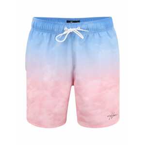 HOLLISTER Plavecké šortky  biela / ružová / dymovo modrá