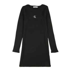 Calvin Klein Jeans Šaty  čierna melírovaná / biela