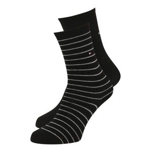 TOMMY HILFIGER Ponožky  čierna / biela / červená / sivá