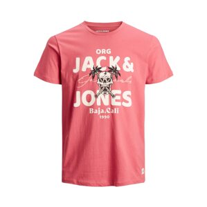 Jack & Jones Junior Tričko  pitaya / biela / oranžová