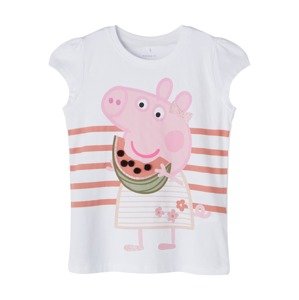 NAME IT Shirt 'Peppa Pig'  biela / ružová / melónová / zelená