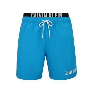 Calvin Klein Swimwear Plavecké šortky  biela / čierna / nebesky modrá
