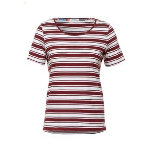 CECIL T-Shirt  tmavočervená / biela
