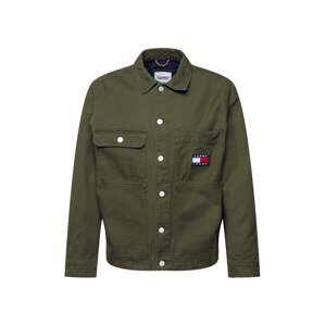 Tommy Jeans Prechodná bunda  námornícka modrá / olivová / červená / biela