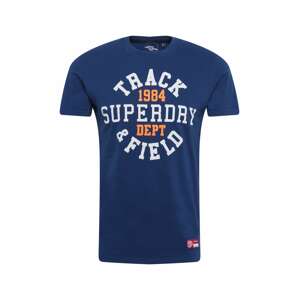 Superdry Tričko 'SUPERSTATE'  modrá / biela / oranžová