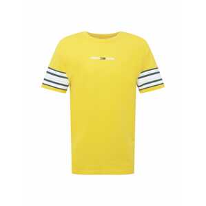 Tommy Jeans Tričko  žltá / biela / tmavomodrá