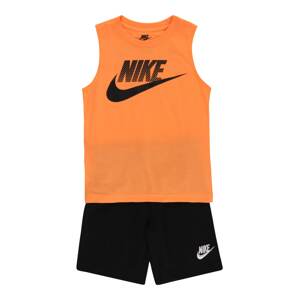 Nike Sportswear Set  čierna / tmavooranžová / biela / sivá