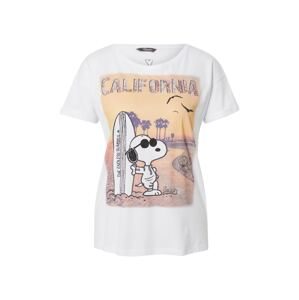 PRINCESS GOES HOLLYWOOD Tričko 'Snoopy California'  biela / zmiešané farby
