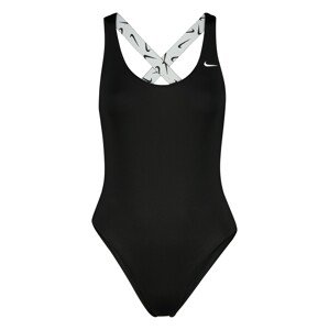Nike Swim Jednodielne plavky  čierna / biela