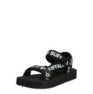 BUFFALO Sandále 'REJA'  čierna / biela