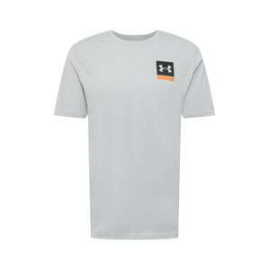 UNDER ARMOUR Funkčné tričko  sivá / tmavosivá / oranžová / čierna