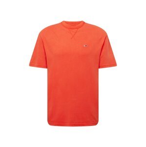 Tommy Jeans Tričko  oranžovo červená / biela / námornícka modrá / červená