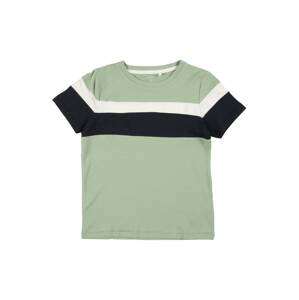 NAME IT Shirt 'KALEB'  pastelovo zelená / biela / tmavomodrá