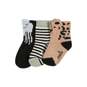 Turtledove London Ponožky  béžová / čierna / zelená / biela
