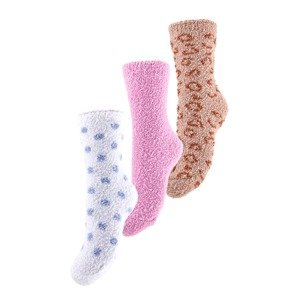 PIECES Ponožky 'Afili'  biela / svetloružová / svetlohnedá / dymovo modrá / hrdzavohnedá