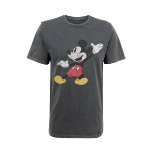 Recovered Tričko 'Mickey Mouse'  žltá / tmavosivá / červená / čierna / biela