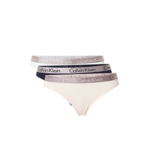 Calvin Klein Underwear Tangá  biela / tmavomodrá / béžová / staroružová