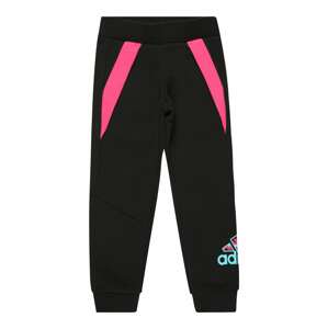 ADIDAS PERFORMANCE Športové nohavice  čierna / ružová / svetlomodrá