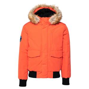 Superdry Zimná bunda 'EVEREST'  čierna / neónovo oranžová