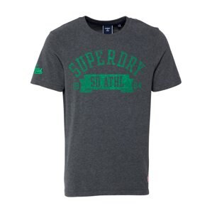 Superdry Tričko  sivá / zelená