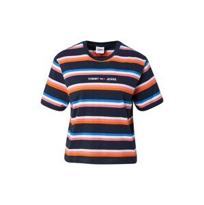 Tommy Jeans Tričko  tmavomodrá / oranžová / ružová / biela