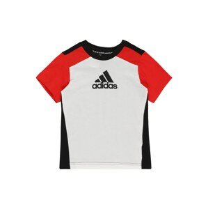 ADIDAS PERFORMANCE Funkčné tričko  biela / čierna / červená