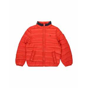 TOMMY HILFIGER Zimná bunda  tmavomodrá / oranžovo červená