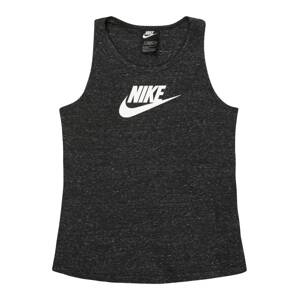 Nike Sportswear Tričko  biela / čierna melírovaná