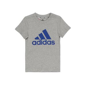 ADIDAS PERFORMANCE Funkčné tričko  sivá melírovaná / modrá