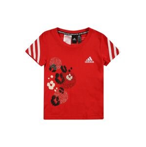 ADIDAS PERFORMANCE Funkčné tričko  ohnivo červená / biela / čierna