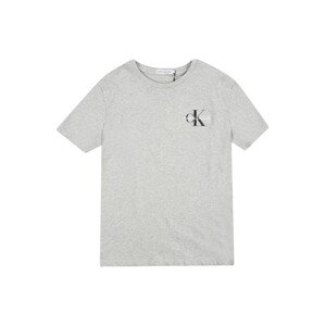 Calvin Klein Jeans T-Shirt  sivá melírovaná / čierna / biela