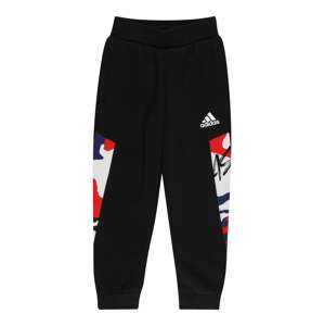 ADIDAS PERFORMANCE Športové nohavice  čierna / biela / námornícka modrá / svetločervená