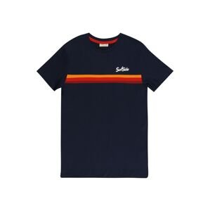 OVS T-Shirt  námornícka modrá / oranžová / ohnivo červená / biela / rubínová