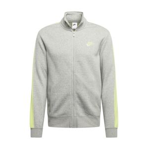 Nike Sportswear Tepláková bunda  svetložltá / sivá melírovaná