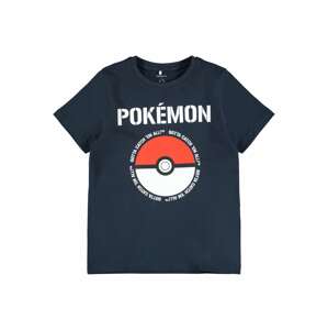 NAME IT T-Shirt 'Pokemon Nial'  biela / červená / námornícka modrá