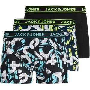 Jack & Jones Junior Boxershorts  neónovo žltá / námornícka modrá / čierna / biela / vodová