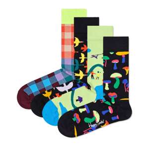Happy Socks Ponožky  čierna / petrolejová / tmavooranžová / žltá / fialová