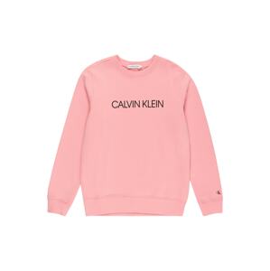 Calvin Klein Jeans Mikina 'Institutional'  ružová / čierna