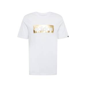 ADIDAS SPORTSWEAR Funkčné tričko 'Foil Box Logo'  zlatá / biela
