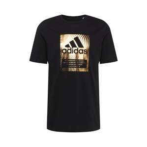 ADIDAS PERFORMANCE Funkčné tričko  čierna / zlatá