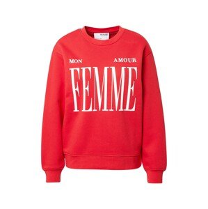 SELECTED FEMME Sweatshirt  biela / neónovo červená