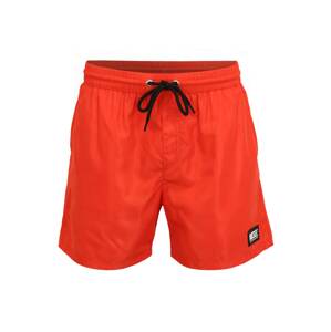 DIESEL Plavecké šortky 'CAYBAY'  oranžovo červená / čierna