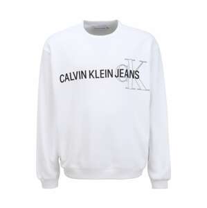 Calvin Klein Jeans Plus Mikina  biela / čierna