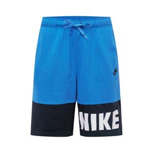 Nike Sportswear Nohavice  modrá / tmavomodrá / biela